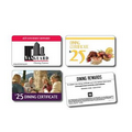 $25 Dining Certificate Card